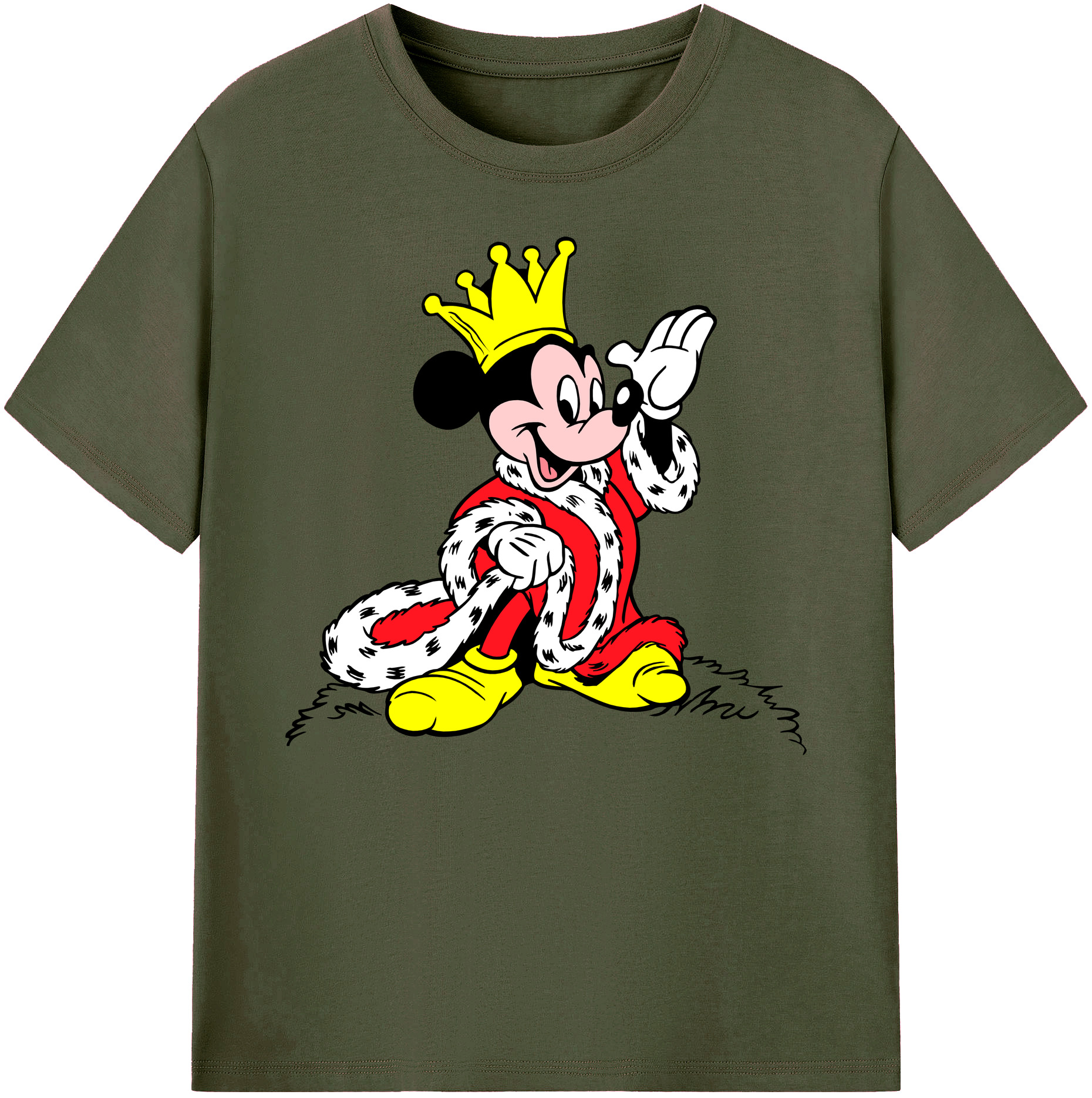 ミッキーマウス Mickey Mouse 綿100％ メンズ半袖Tシャツ｜肌触りやわらか＆通気性